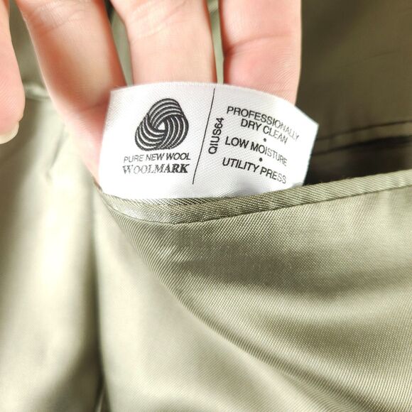 Austin Reed Mens 46L Gray Single Vent 2 Button Front Sports Coat Blazer - Picture 7 of 15